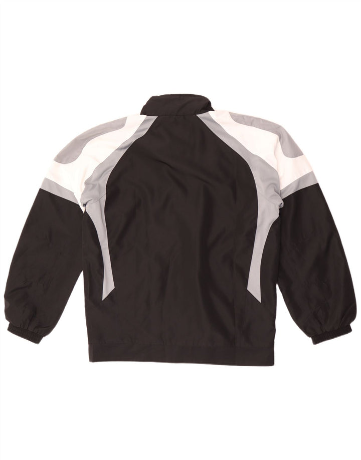 Erima Herren-Trainingsanzugoberteil, UK 38/40, mittelschwarzes Colourblock-Polyester