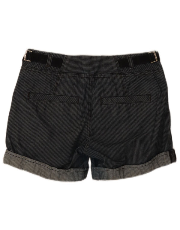 Diesel Damen Pegged Chino Shorts W28 Medium Navy Blue Nadelstreifen Baumwolle