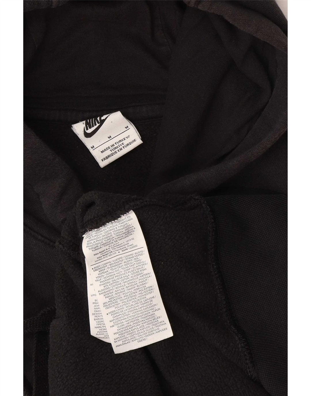 NIKE Herren-Kapuzenpullover mit Grafik, mittelschwarz, Baumwolle