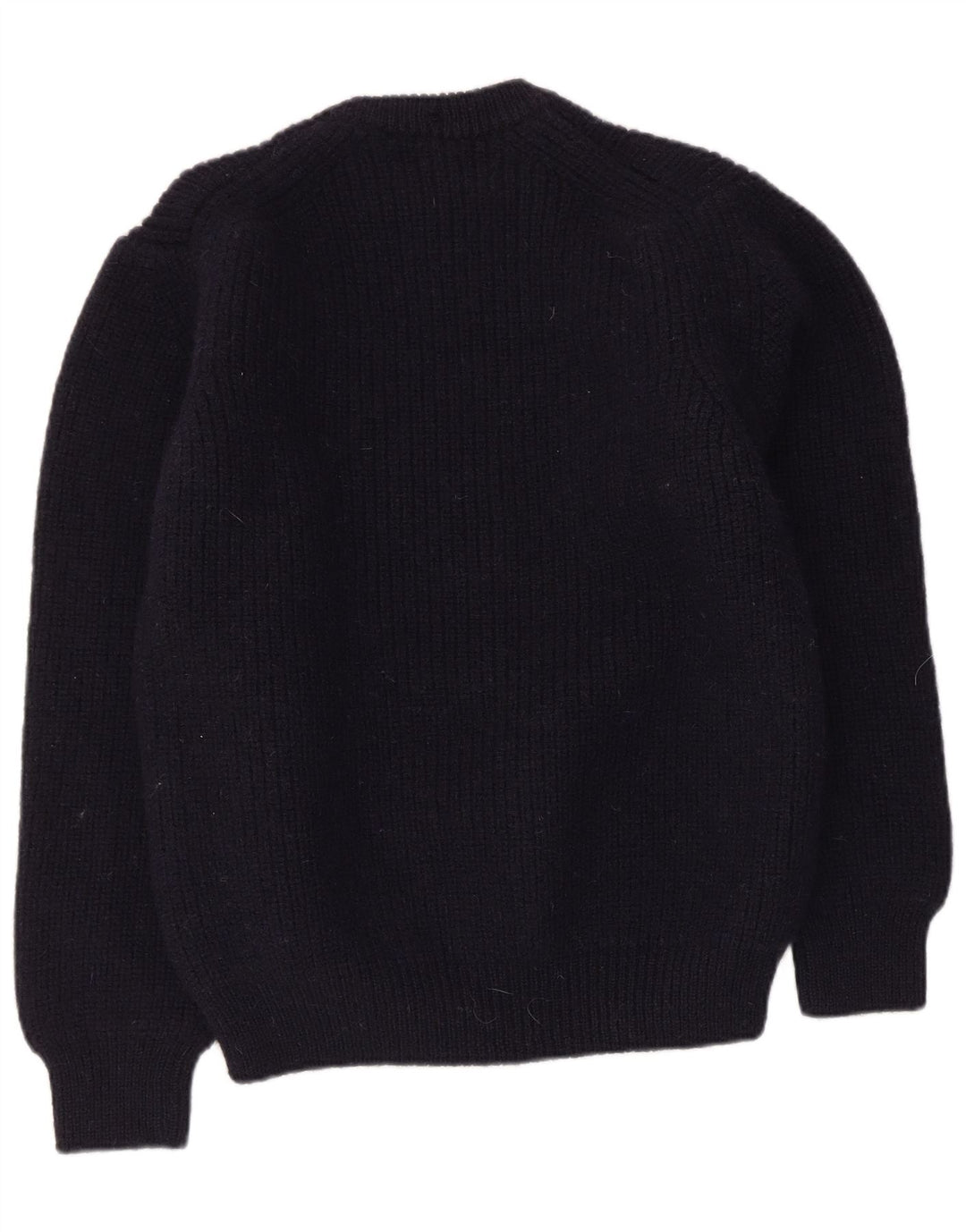 Barbour Herren-Pullover mit Rundhalsausschnitt, groß, marineblaue Schurwolle