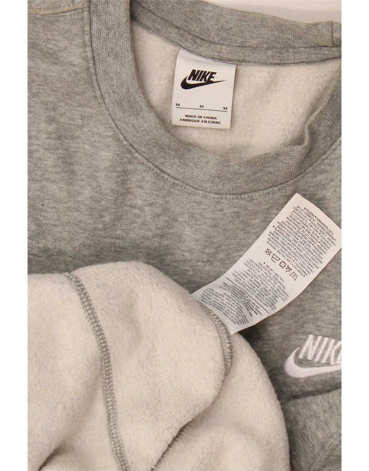Nike Herren-Sweatshirt-Pullover aus mittelgrauer Baumwolle