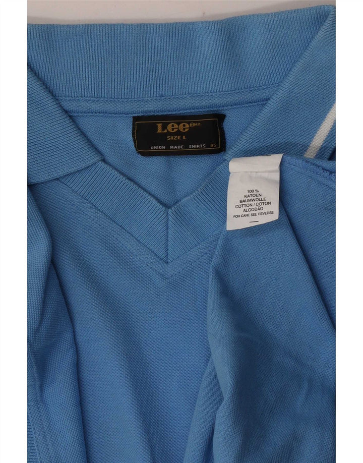 Lee Herren-Poloshirt, große blaue Baumwolle