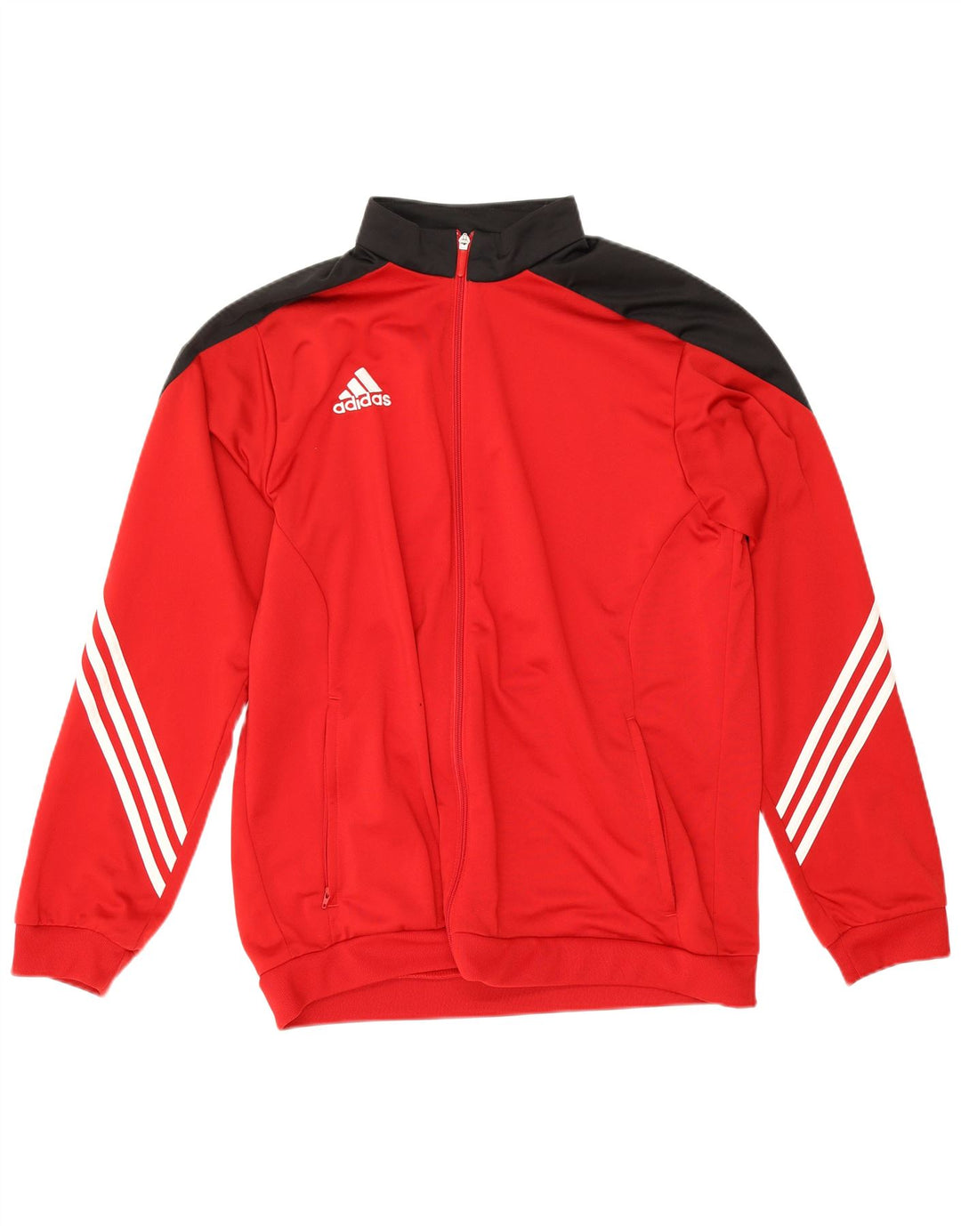Adidas Herren Trainingsanzug Top Jacke XL Rot Colourblock Polyester