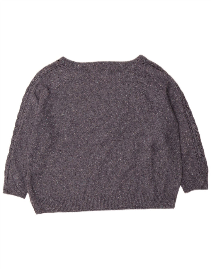 Marks & Spencer Damen-Pullover mit U-Boot-Ausschnitt, Gr. 14, Marineblau