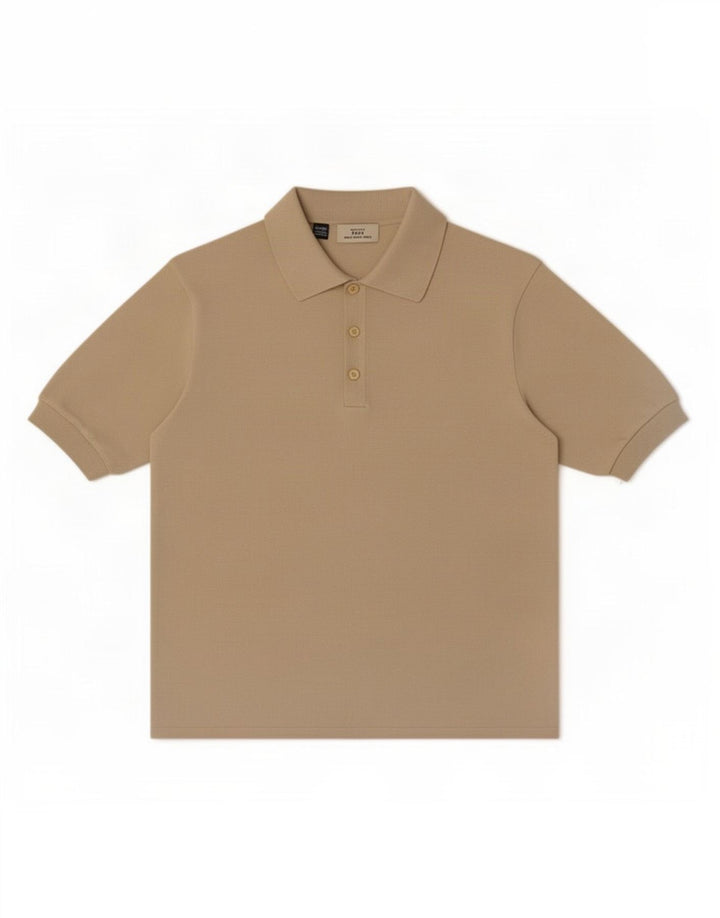 Zara Herren Poloshirt Mittelbeige Baumwolle