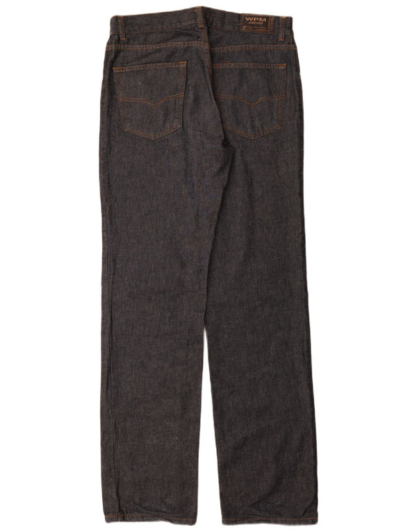 WAMPUM Herren Straight Jeans IT 48 Medium W33 L35 Marineblau Baumwolle