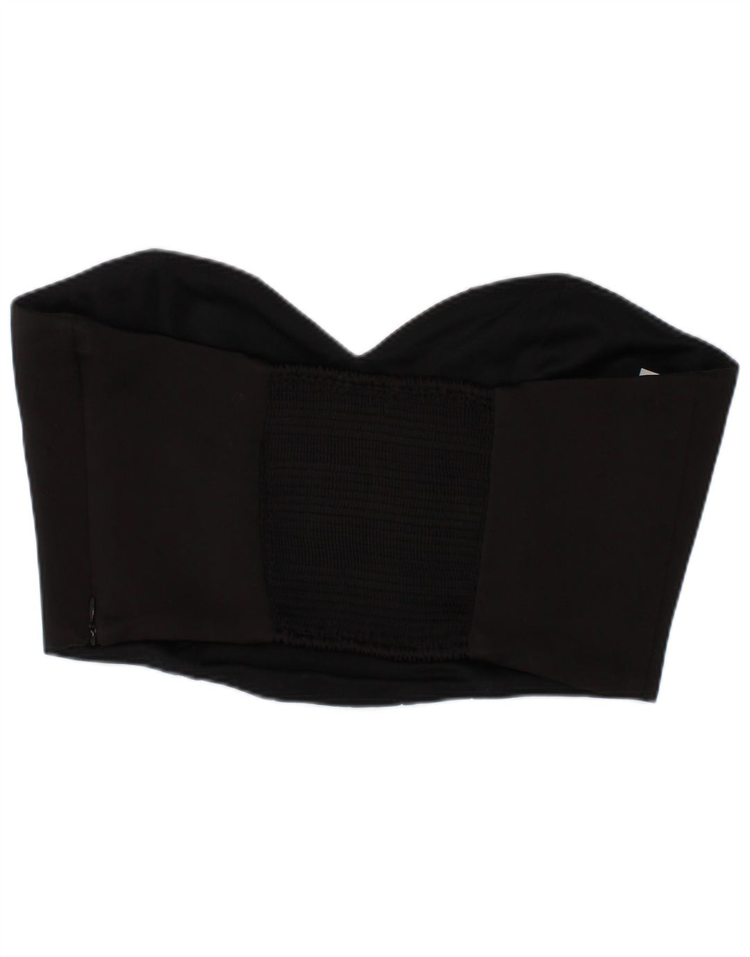 Zara Damen Crop Corset Top Mittelschwarzes Polyester