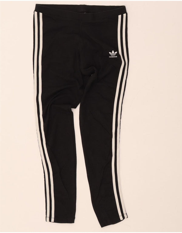 ADIDAS Womens Leggings UK 10 Small  Black Cotton