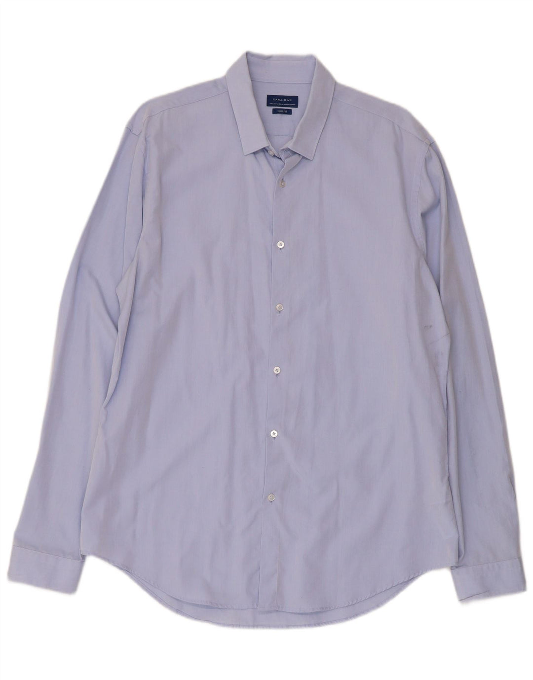 Zara Herren Slim Fit Hemd XL Blau Baumwolle