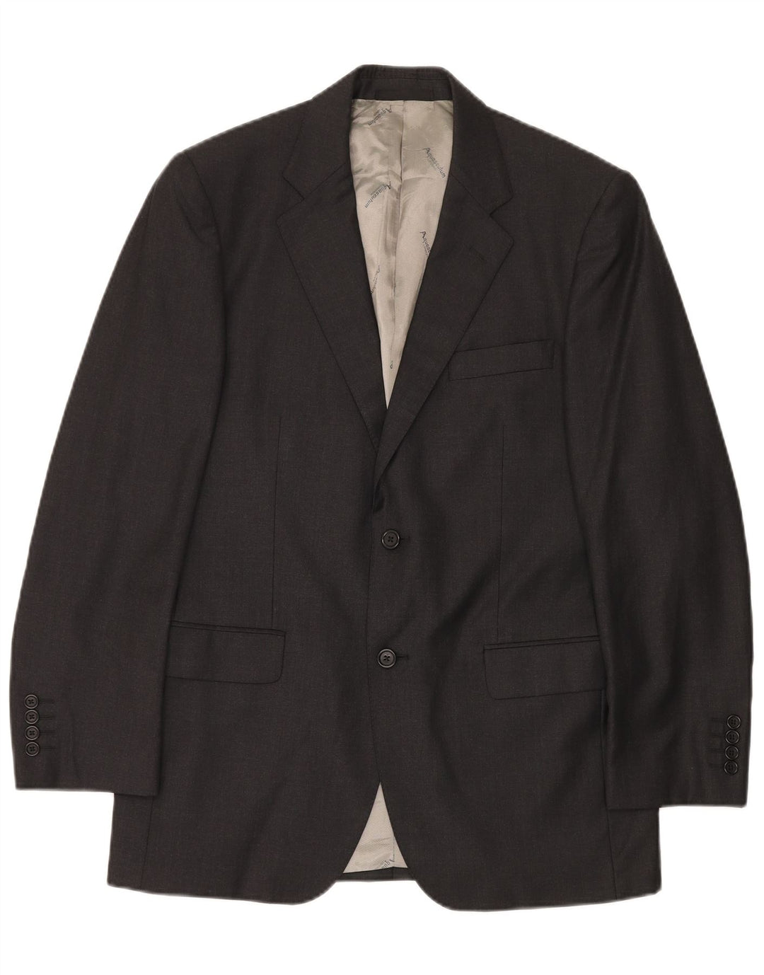 AQUASCUTUM Herren-Anzug mit 2 Knöpfen, 2-teilig, UK 40, Größe L, W34, L32, graue Wolle