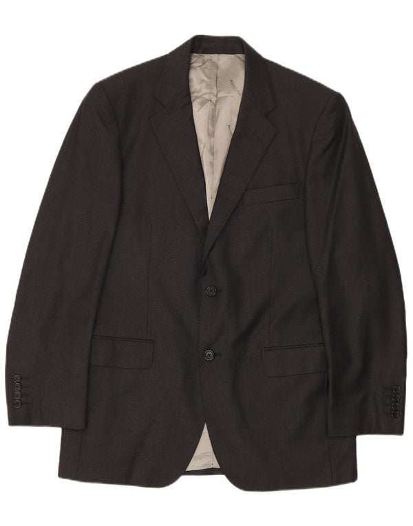 AQUASCUTUM Herren-Anzug mit 2 Knöpfen, 2-teilig, UK 40, Größe L, W34, L32, graue Wolle