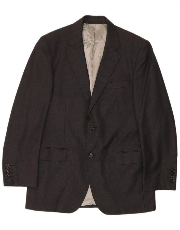 AQUASCUTUM Herren-Anzug mit 2 Knöpfen, 2-teilig, UK 40, Größe L, W34, L32, graue Wolle