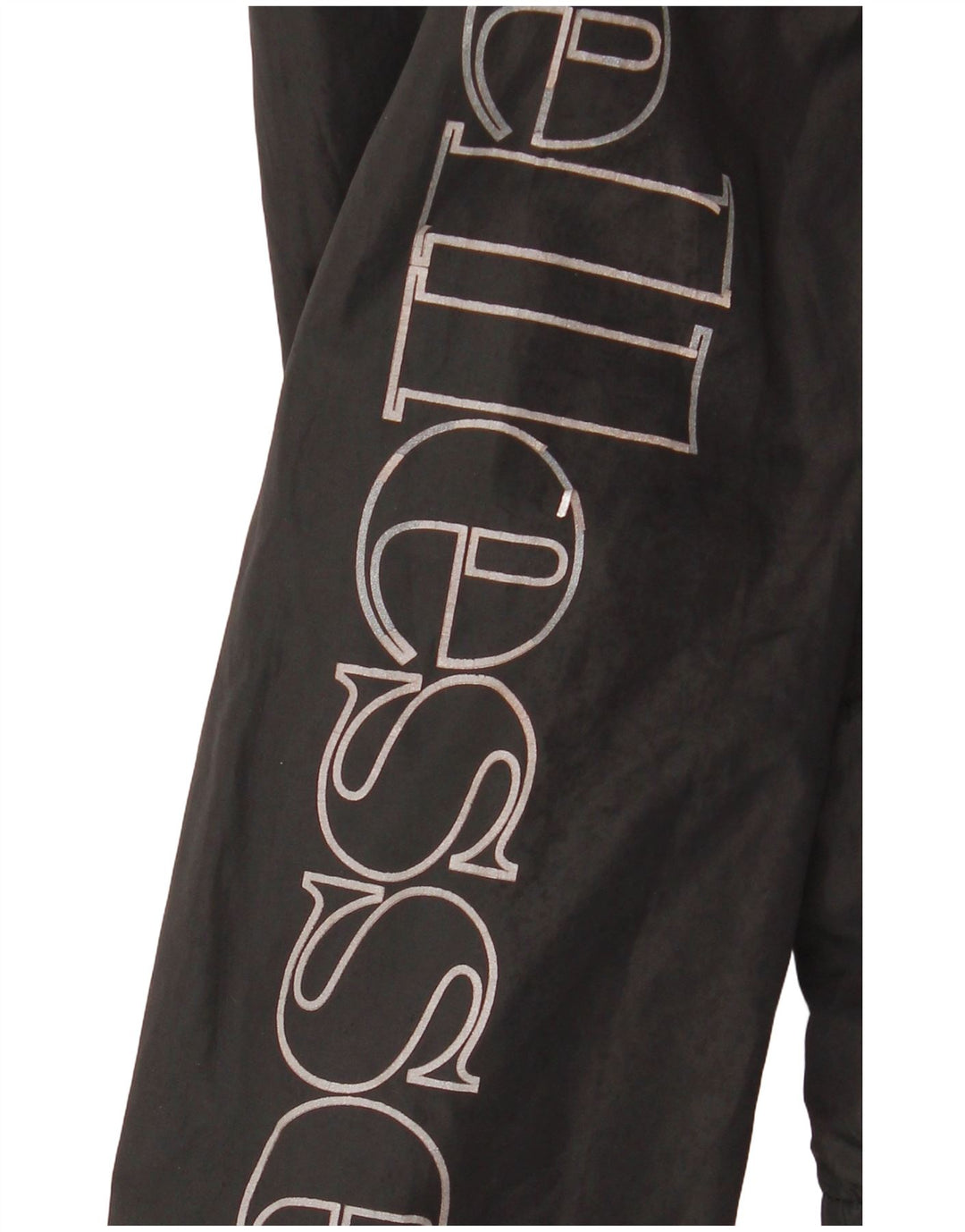 Ellesse Herren-Regenjacke mit Kapuze und Grafik, UK 36, Größe S, Schwarz, Polyester
