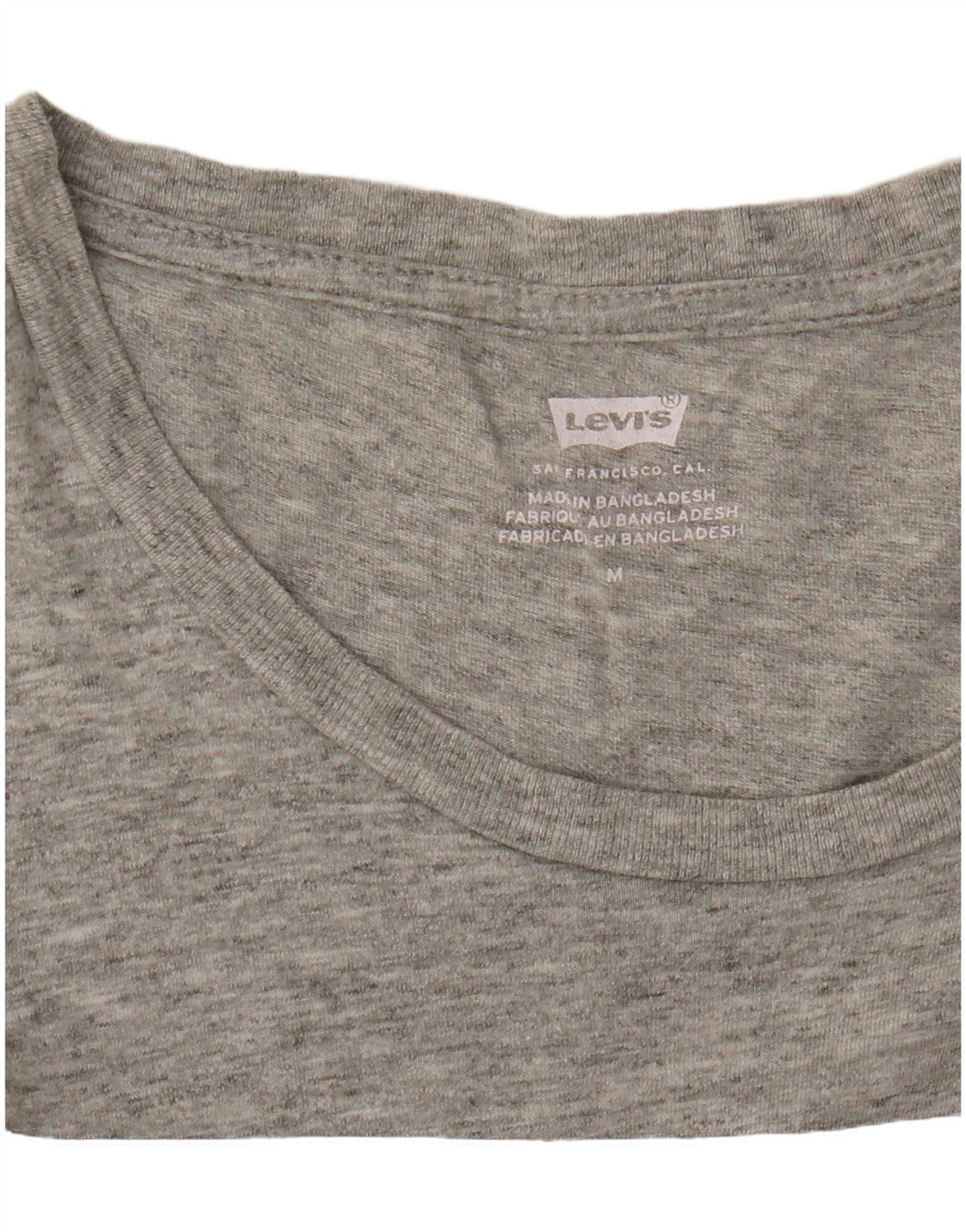 LEVI'S Damen Grafik-T-Shirt-Oberteil UK 12 Mittelgrau meliert
