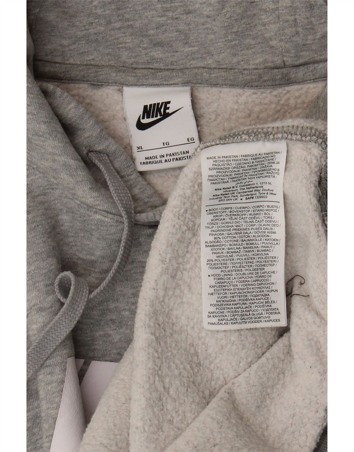Nike Herren Graphic Hoodie Pullover XL Grau Baumwolle