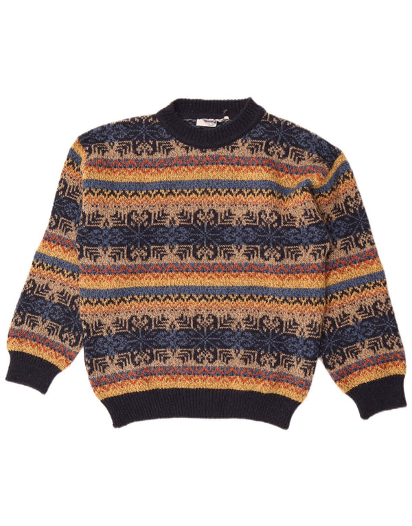 Vintage Herren Rollkragenpullover Pullover IT 50 Medium Mehrfarbig
