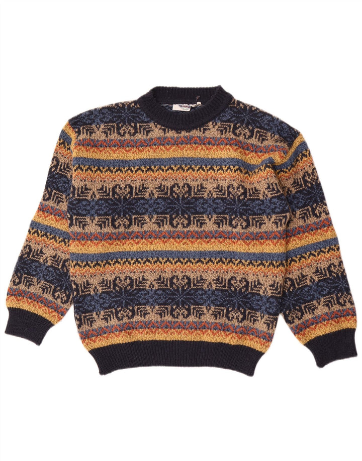 Vintage Herren Rollkragenpullover Pullover IT 50 Medium Mehrfarbig