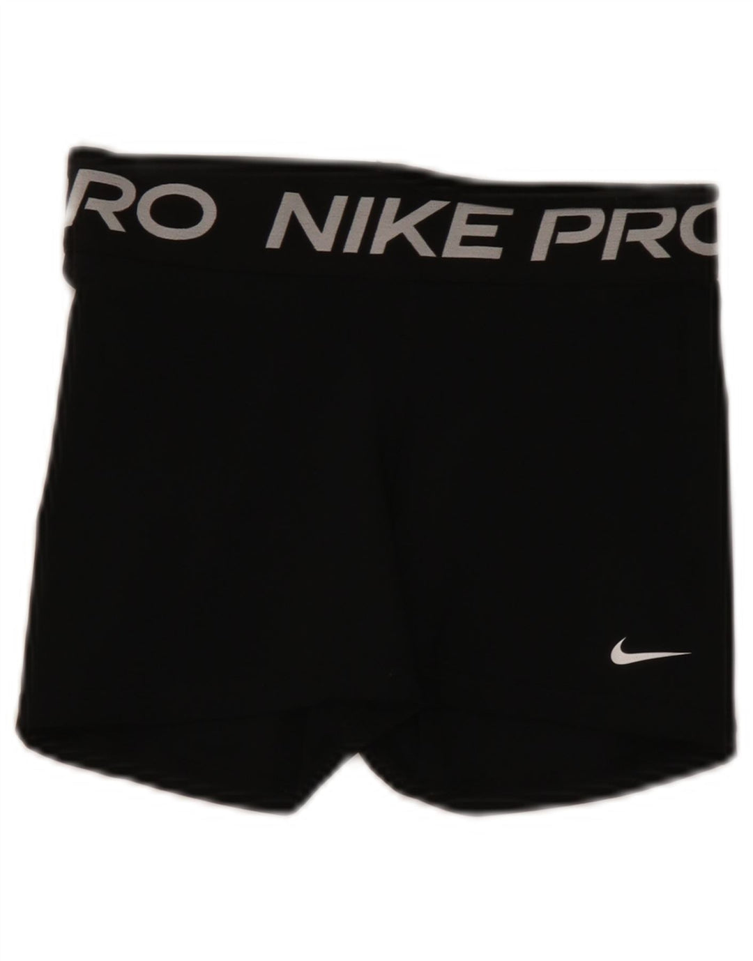 Nike Damen Dri Fit Graphic Sport Shorts UK 8 Small Schwarz Polyester