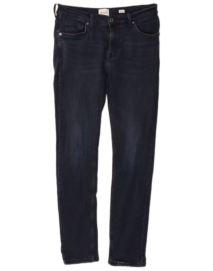 Mustang Herren Skinny Jeans W31 L32 Marineblaue Baumwolle