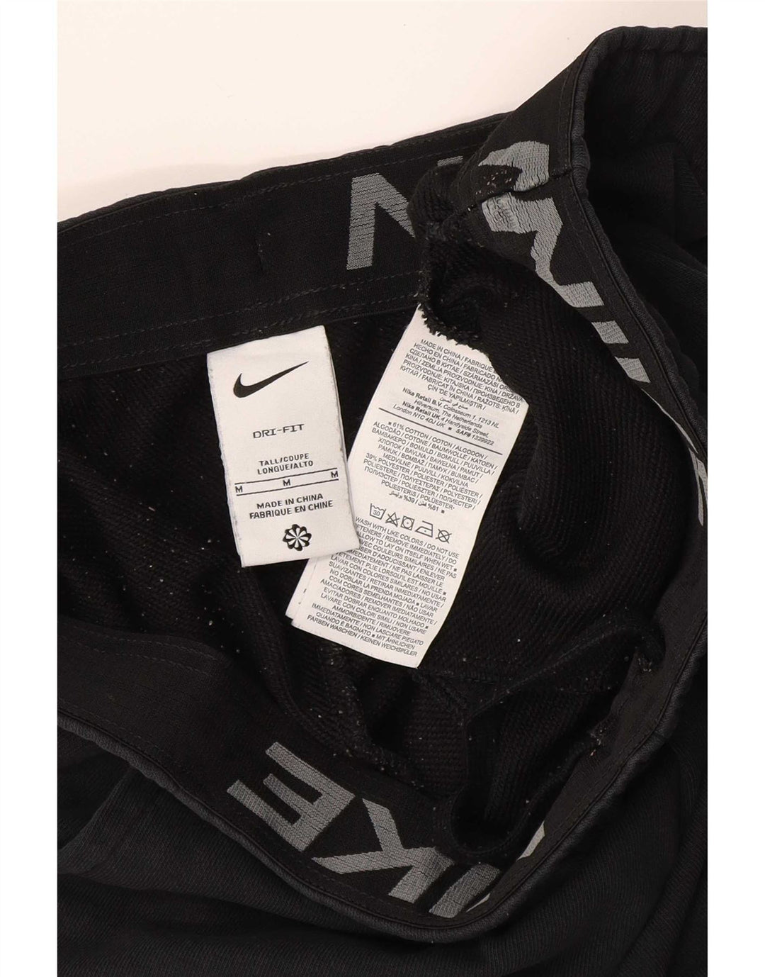Nike Herren Dri-Fit-Trainingshose, Jogginghose, mittelschwarz, Baumwolle
