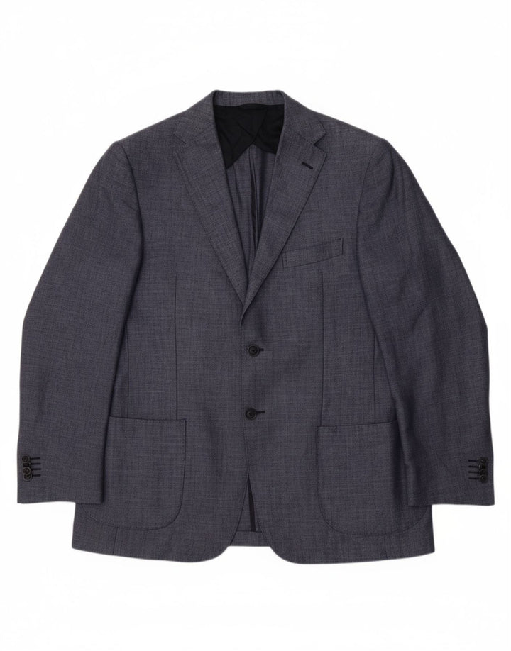 BOGGI Womens 2 Button Blazer Jacket IT 52 XL Blue Viscose Classic