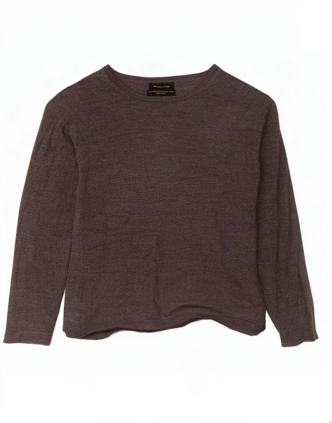 Massimo Dutti Mädchen-Pullover mit U-Boot-Ausschnitt, 7–8 Jahre, graue Wolle