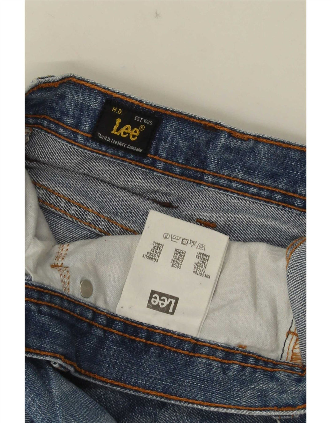 Lee Herren Brooklyn Straight Jeans W36 L31 Blaue Baumwolle