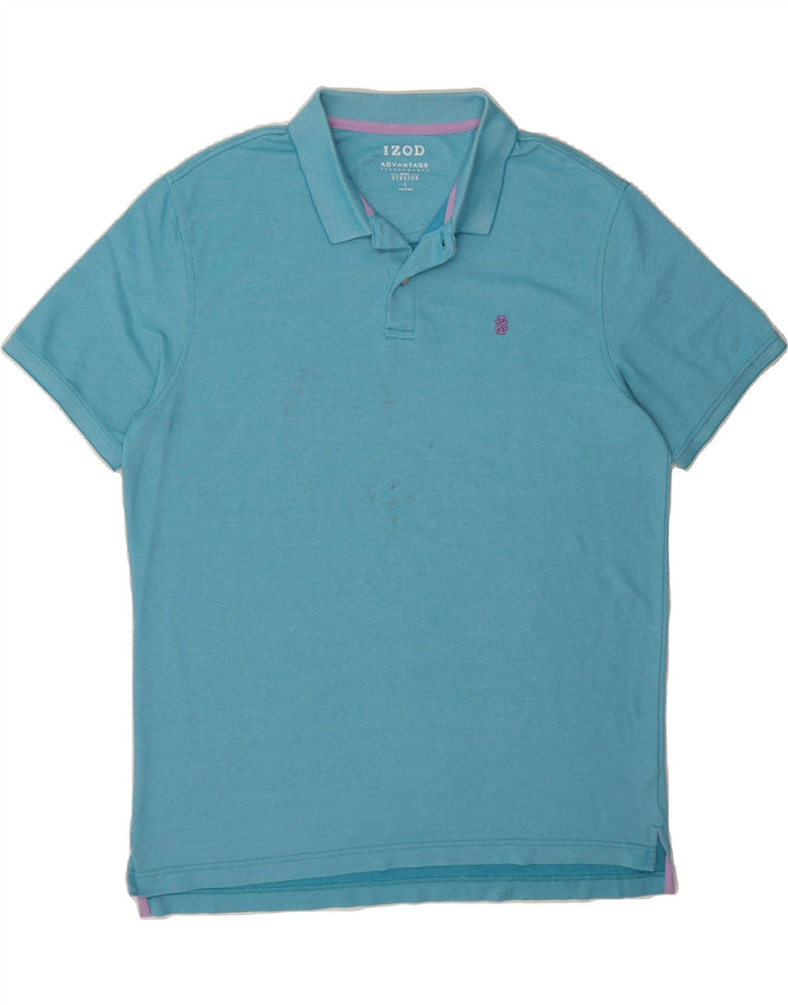 IZOD Mens Polo Shirt Large Blue Cotton Vintage Izod and Second-Hand Izod from Messina Hembry 