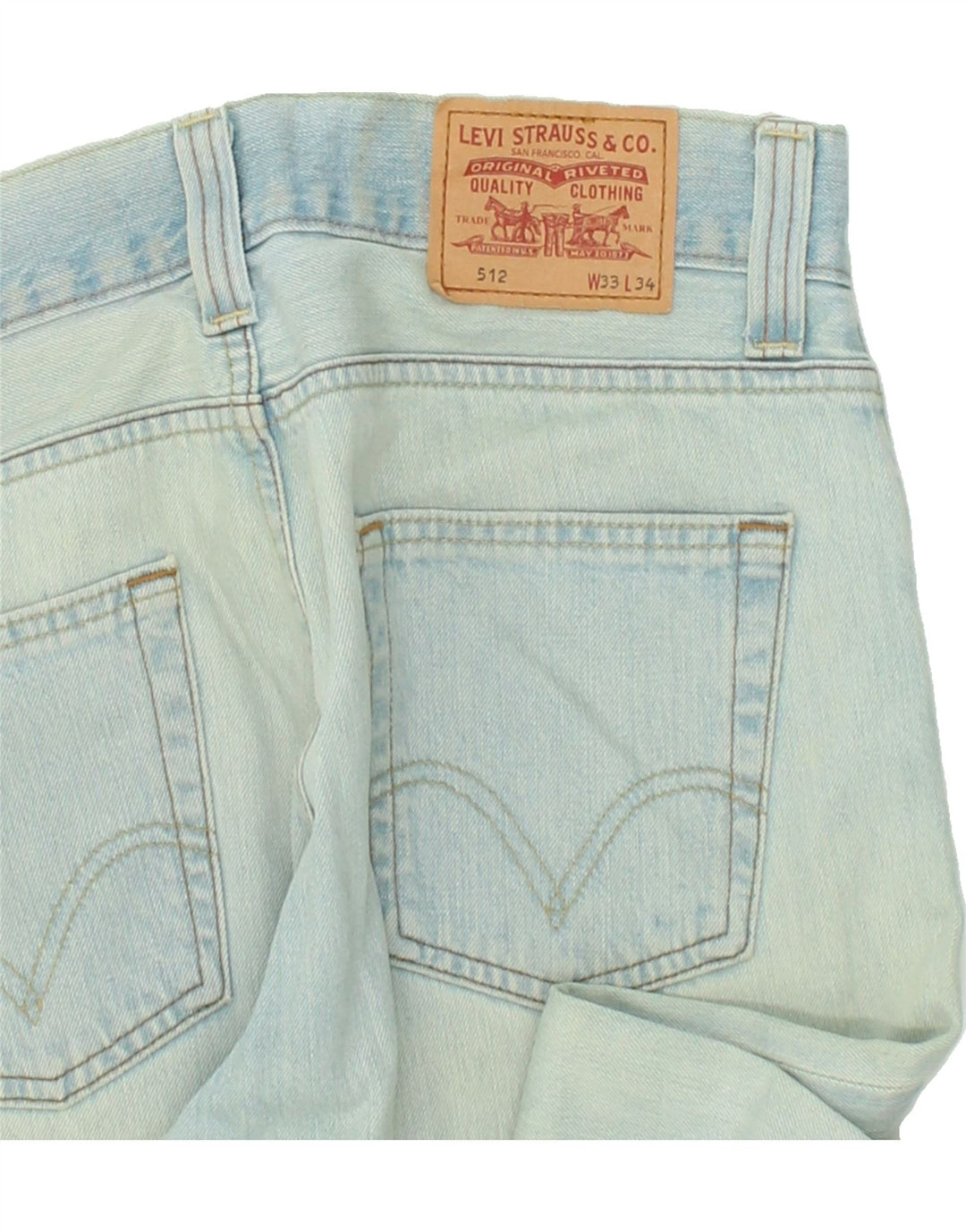 LEVI'S Herren 512 Bootcut Jeans W33 L34 Blaue Baumwolle