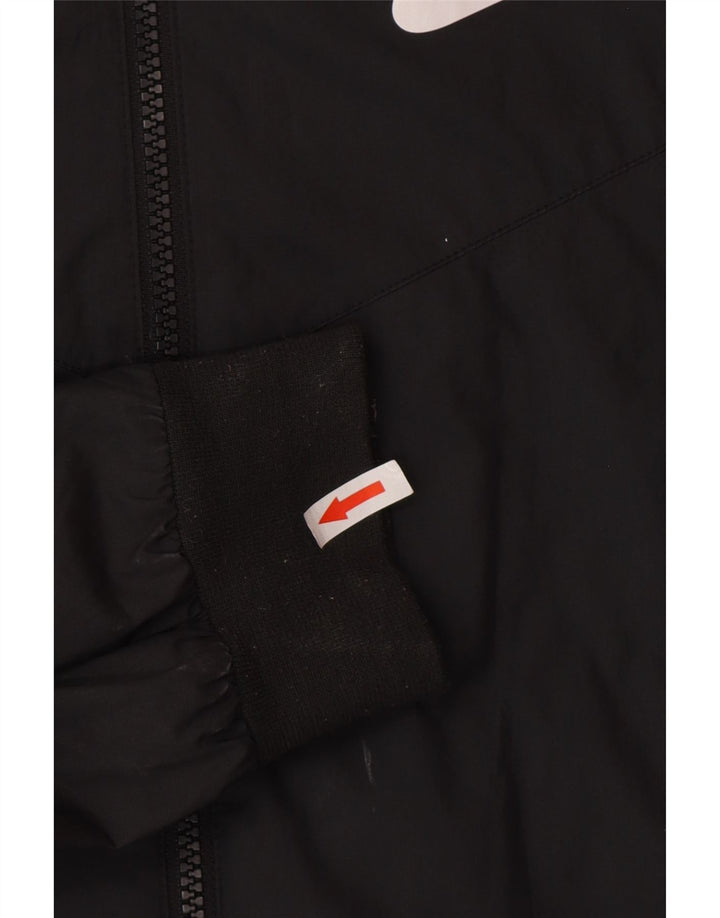 Nike Herren-Regenjacke mit Kapuze, Größe 36, Größe S, Schwarz, Polyester