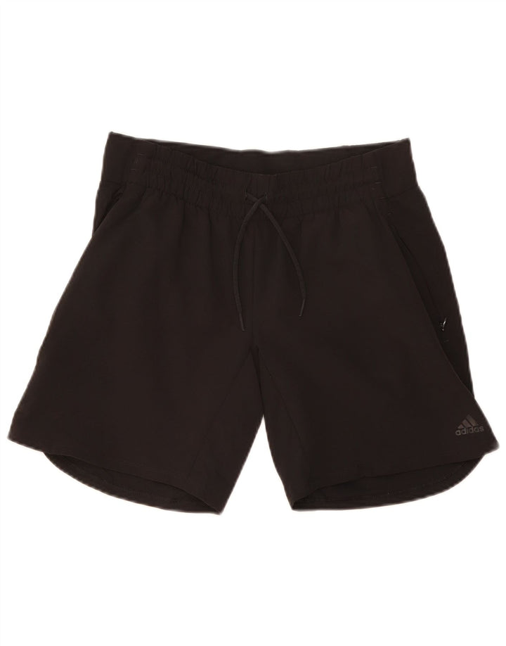 Adidas Damen Climalite Sport Shorts UK 10 Small Schwarz Polyester