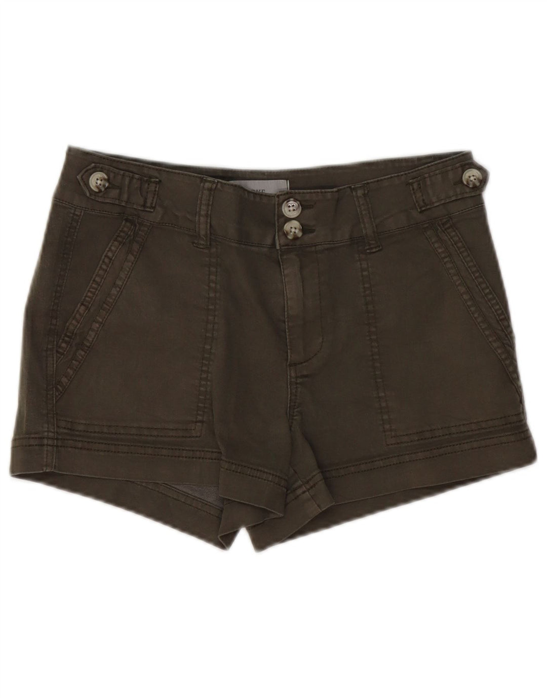 BKE Damen Jeansshorts W27 Small Khaki Baumwolle