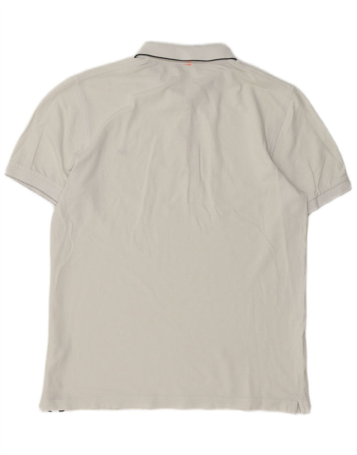 Sun68 Herren-Poloshirt aus mittelweißer Baumwolle