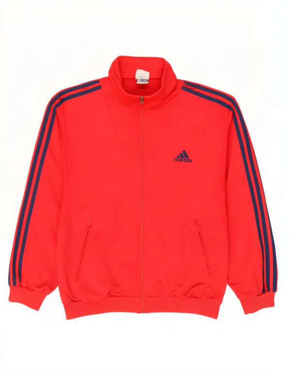 Adidas Herren Trainingsanzug Top Jacke UK 44/46 Großes rotes Polyester