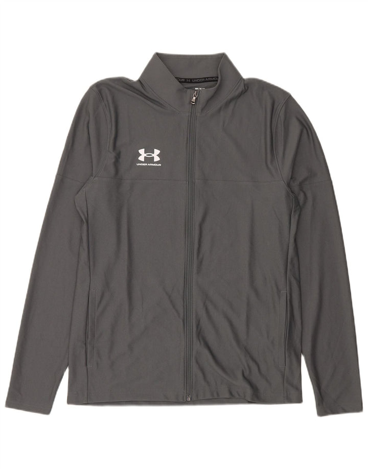 Under Armour Herren-Trainingsanzugoberjacke aus mittelgrauem Polyester