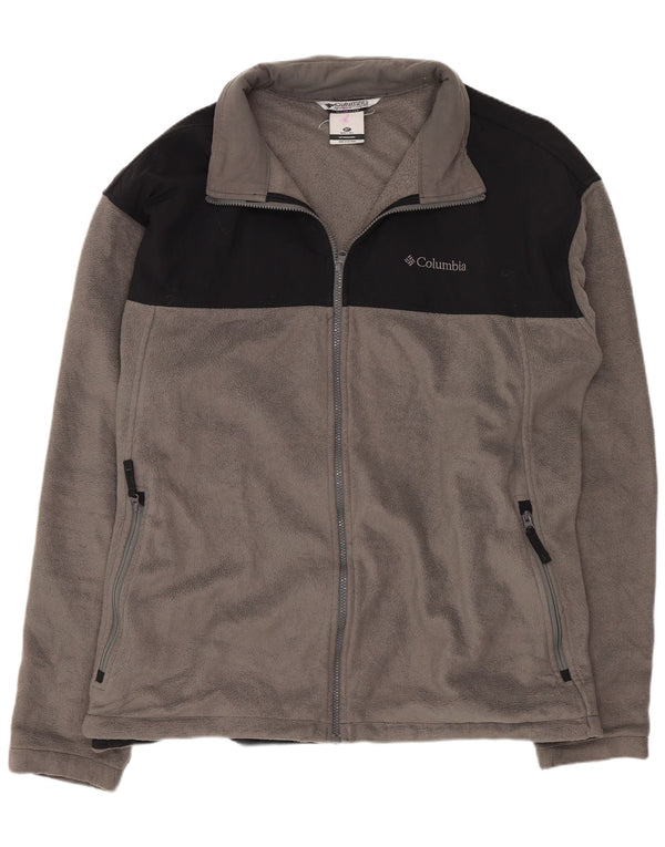 Columbia Herren Fleecejacke UK 46 3XL Graues Colourblock-Polyester