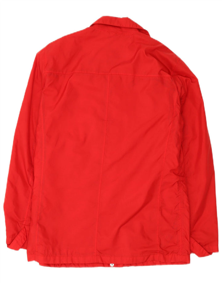 Armani Jeans Damen Windjacke UK 12 Medium Red Polyamid