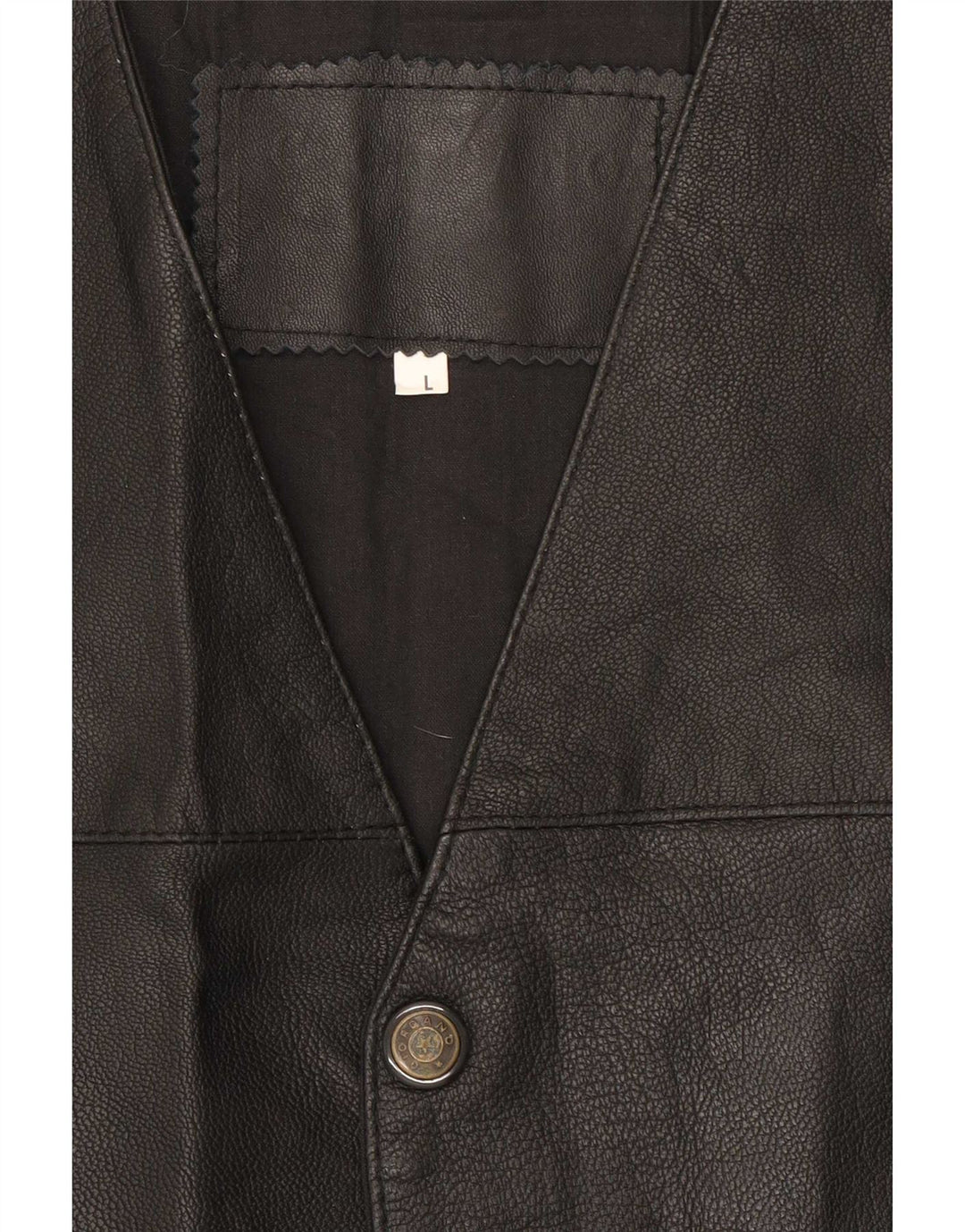 Vintage Herren Lederweste Groß Schwarz
