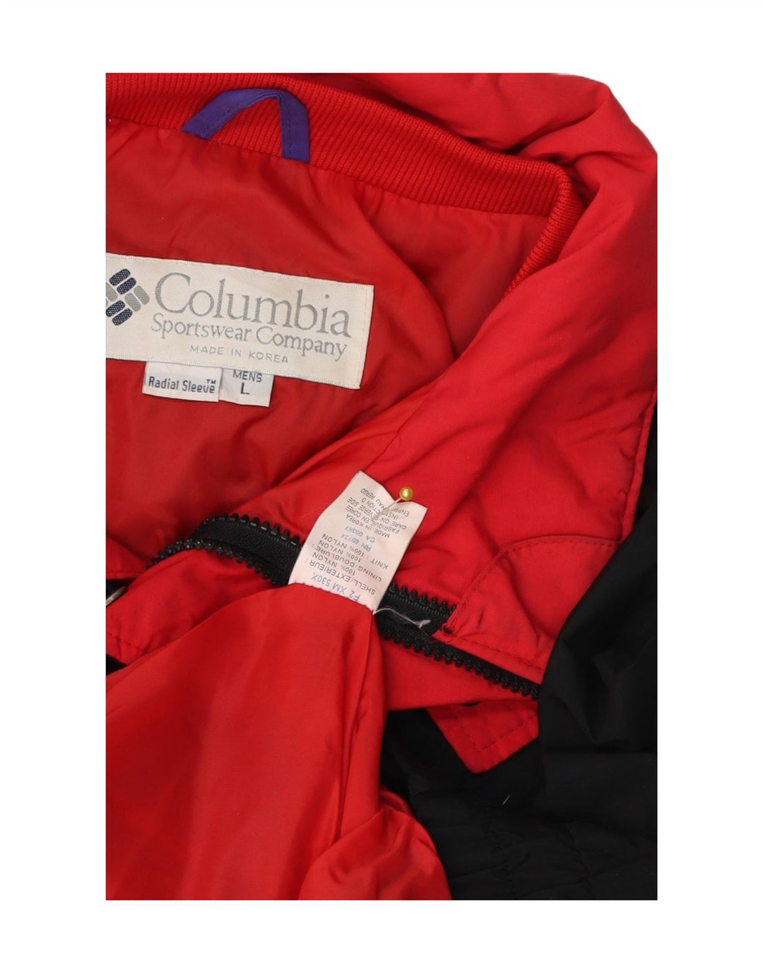 Columbia Herren Bugaboo Bomberjacke UK 40 Großes schwarzes Colourblock-Nylon