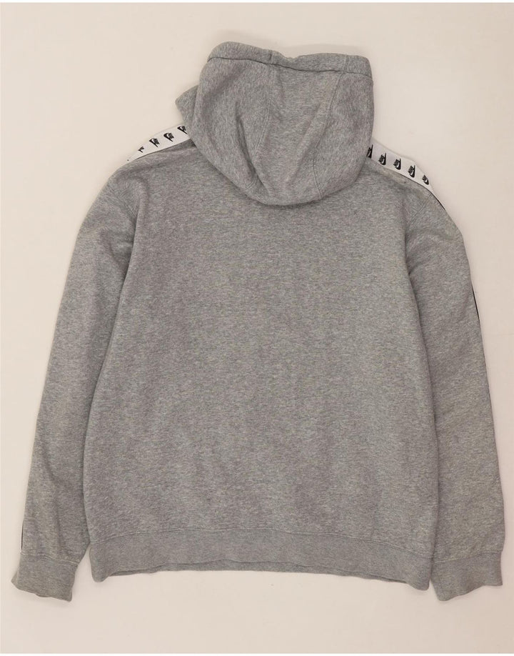 NIKE Herren-Kapuzenpullover mit grafischem Print, mittelgraue Colourblock-Baumwolle