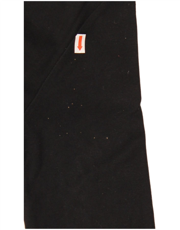 ARMANI JEANS Grafik-Top für Damen, 3/4-Ärmel, UK-Größe 12, mittelschwarz, Baumwolle