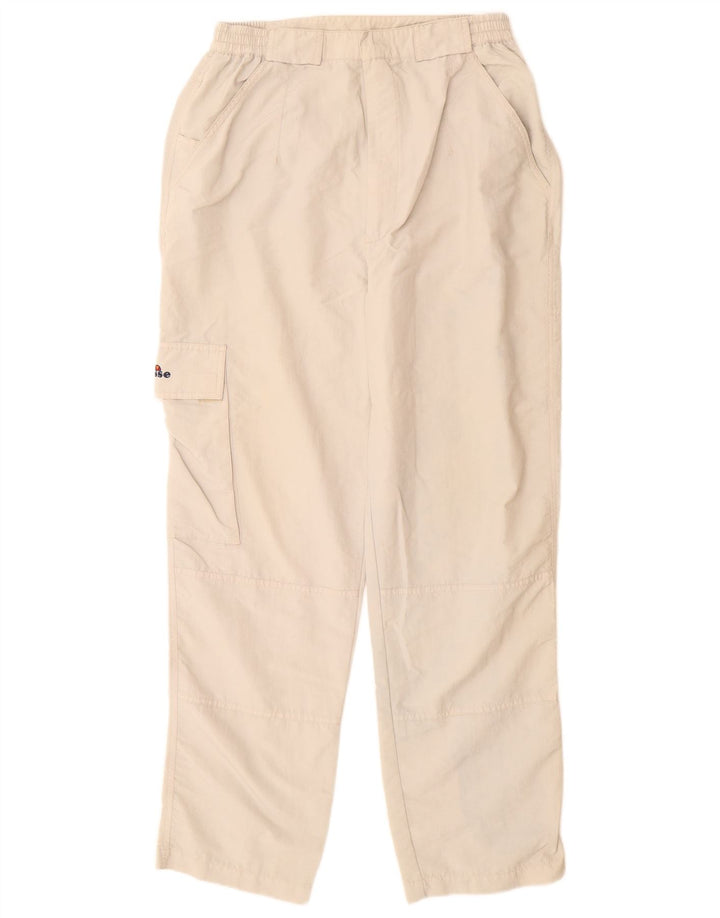 Ellesse Herren gerade Cargohose Medium W30 L30 Beige Polyamid