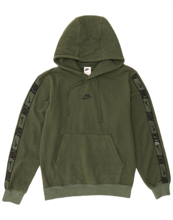 NIKE Herren Therma-Fit Graphic Kapuzenpullover aus Fleece, XS, grünes Polyester