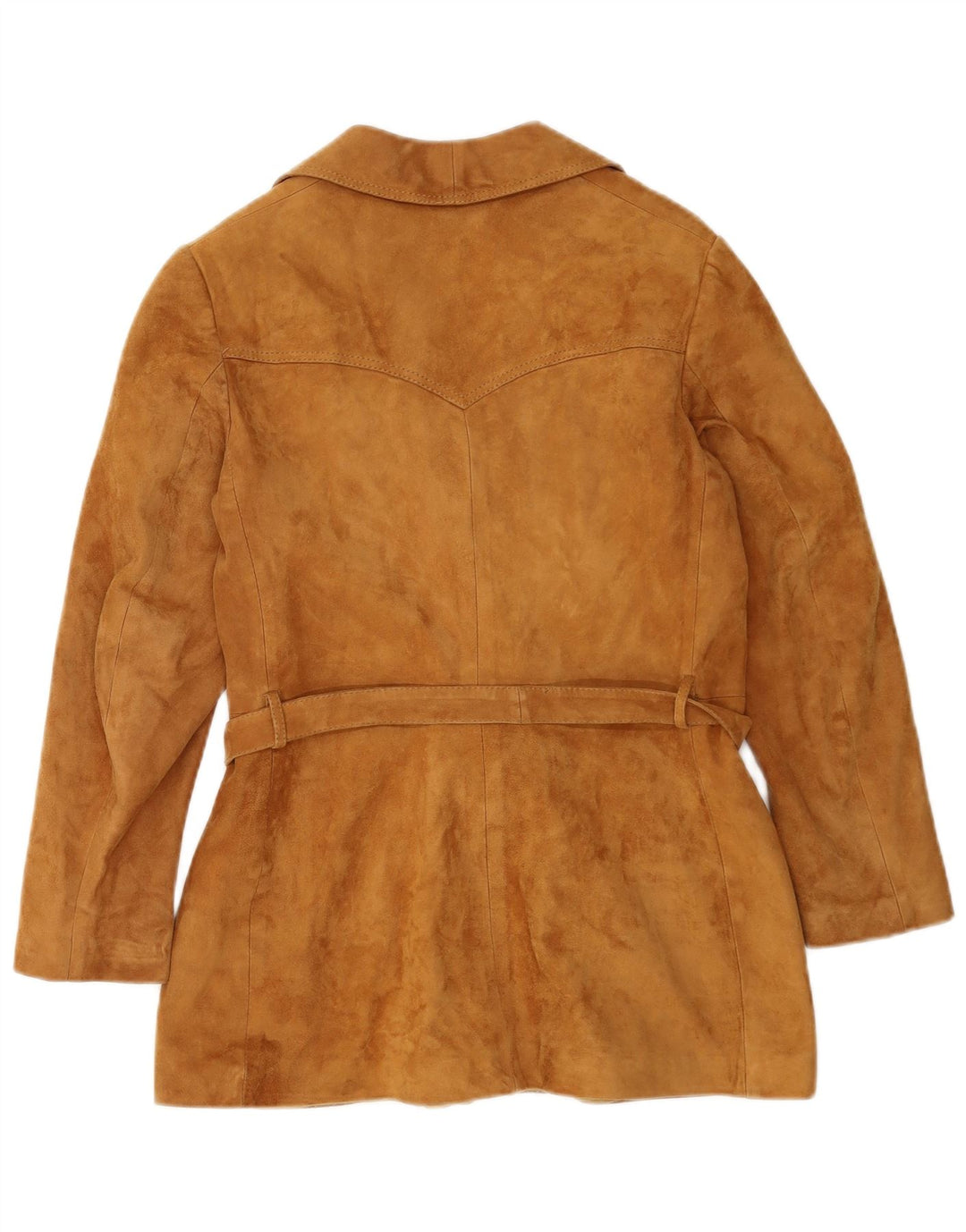 Grand Ford Damen 3-Knopf-Wildleder-Blazerjacke IT 46 Large Beige