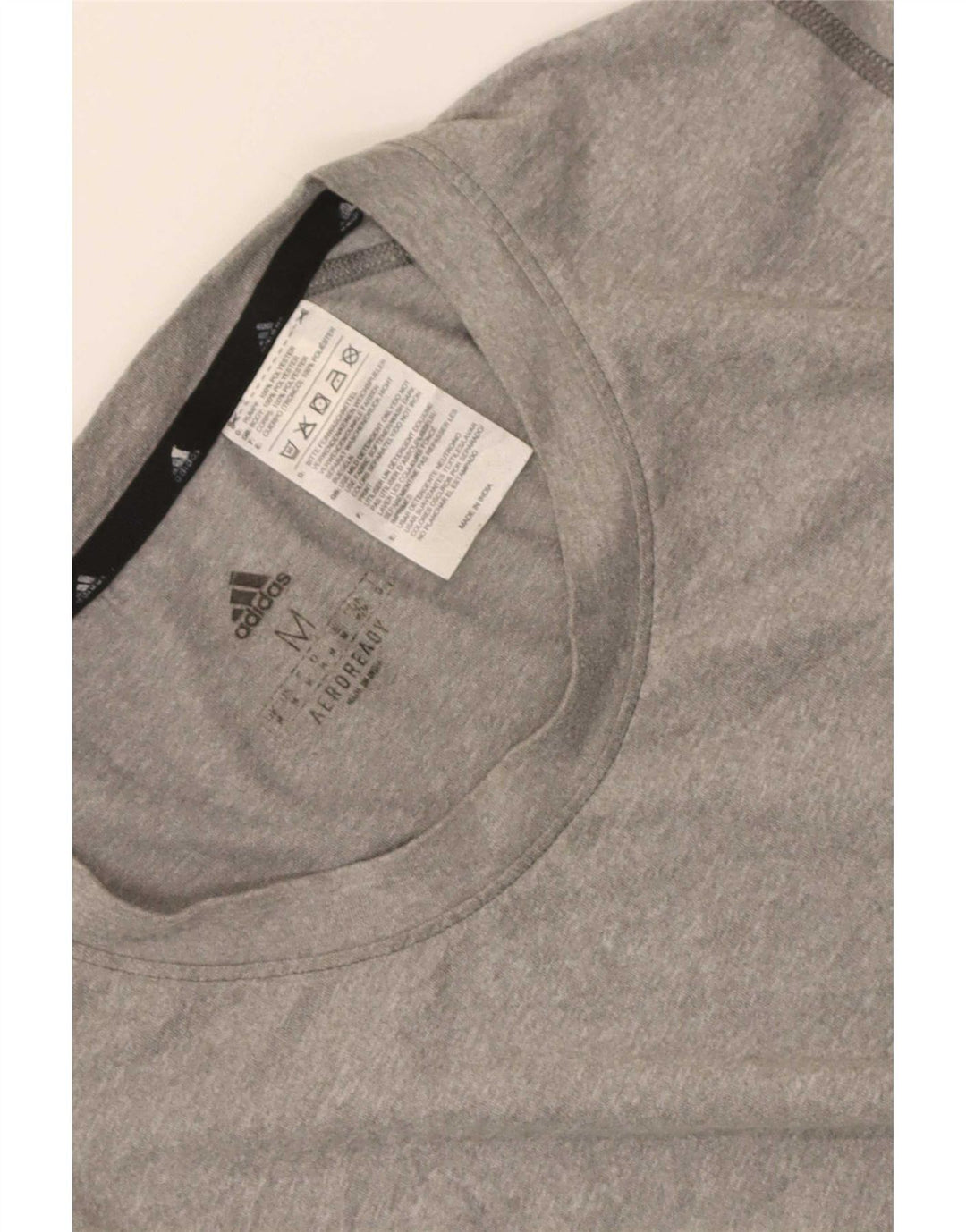 Adidas Herren Aeroready Graphic T-Shirt Top Mittelgraues Polyester