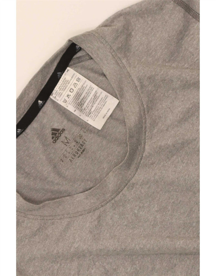 Adidas Herren Aeroready Graphic T-Shirt Top Mittelgraues Polyester