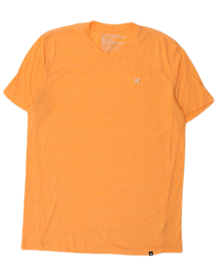Hurley Premium Fit T-Shirt-Oberteil für Herren, groß, orangefarbenes Polyester