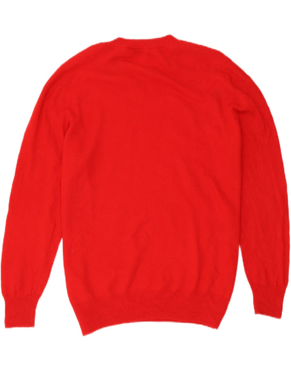 Zara Damen-Pullover mit Rundhalsausschnitt, Gr. 18, XL, rote Wolle