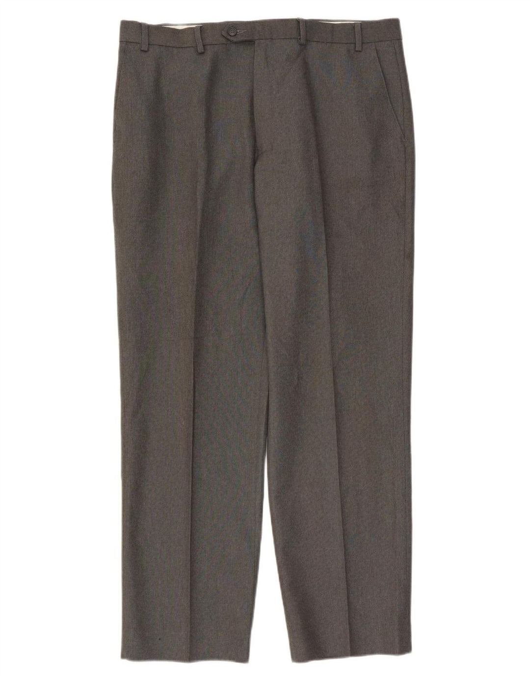 Gerade Herren-Anzughose von Marks & Spencer, W38, L33, grau, Polyester