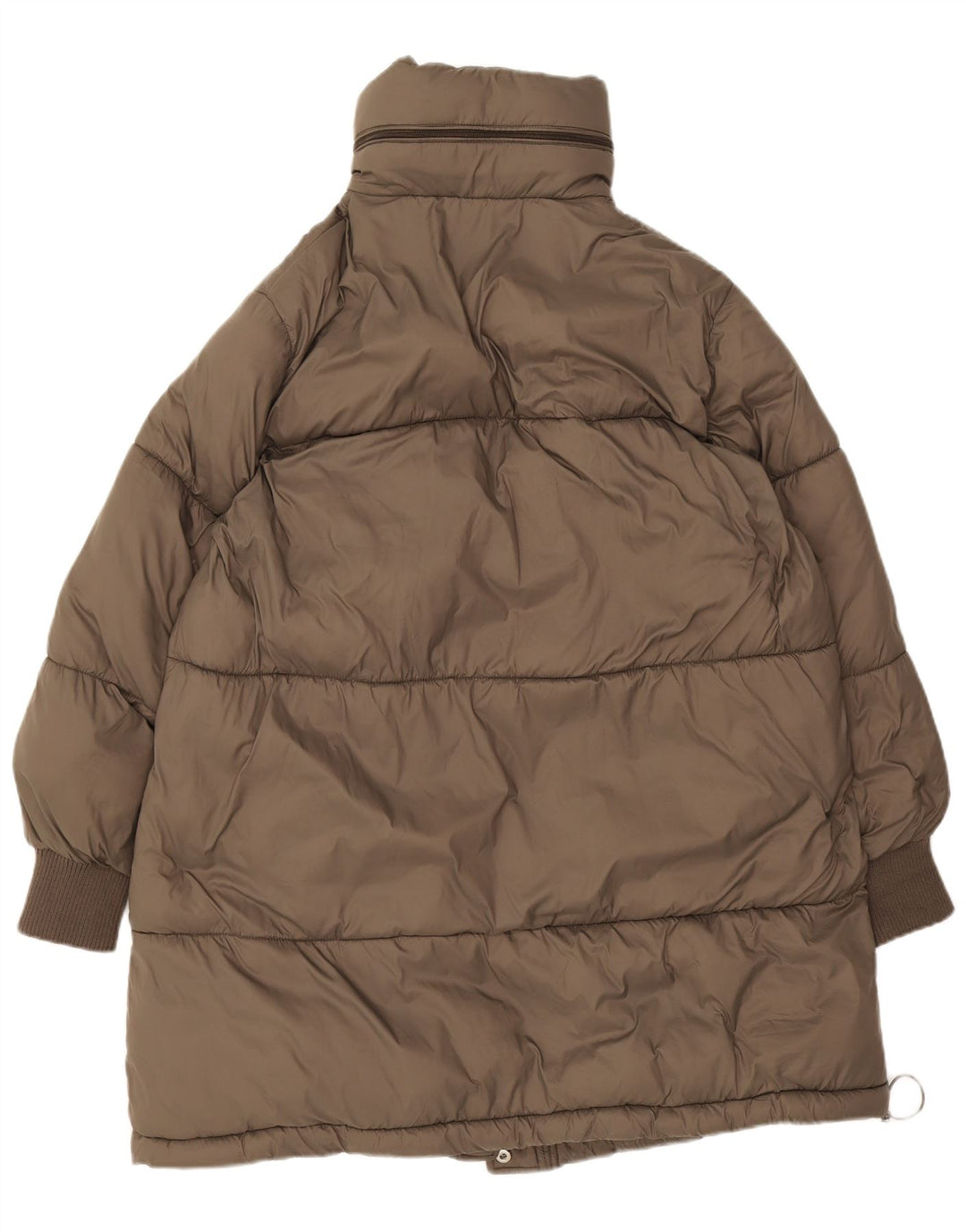 Zara Damen-Kapuzen-Übergröße, gepolsterter Mantel, UK 10, Größe S, braun, Polyester